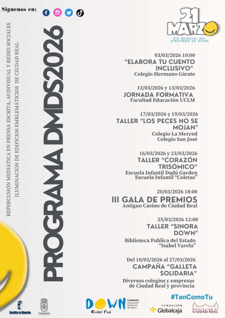 Ciudad Real celebra el Día Mundial del Síndrome de Down 2026 con un mes de actividades organizadas por Down Ciudad Real Caminar